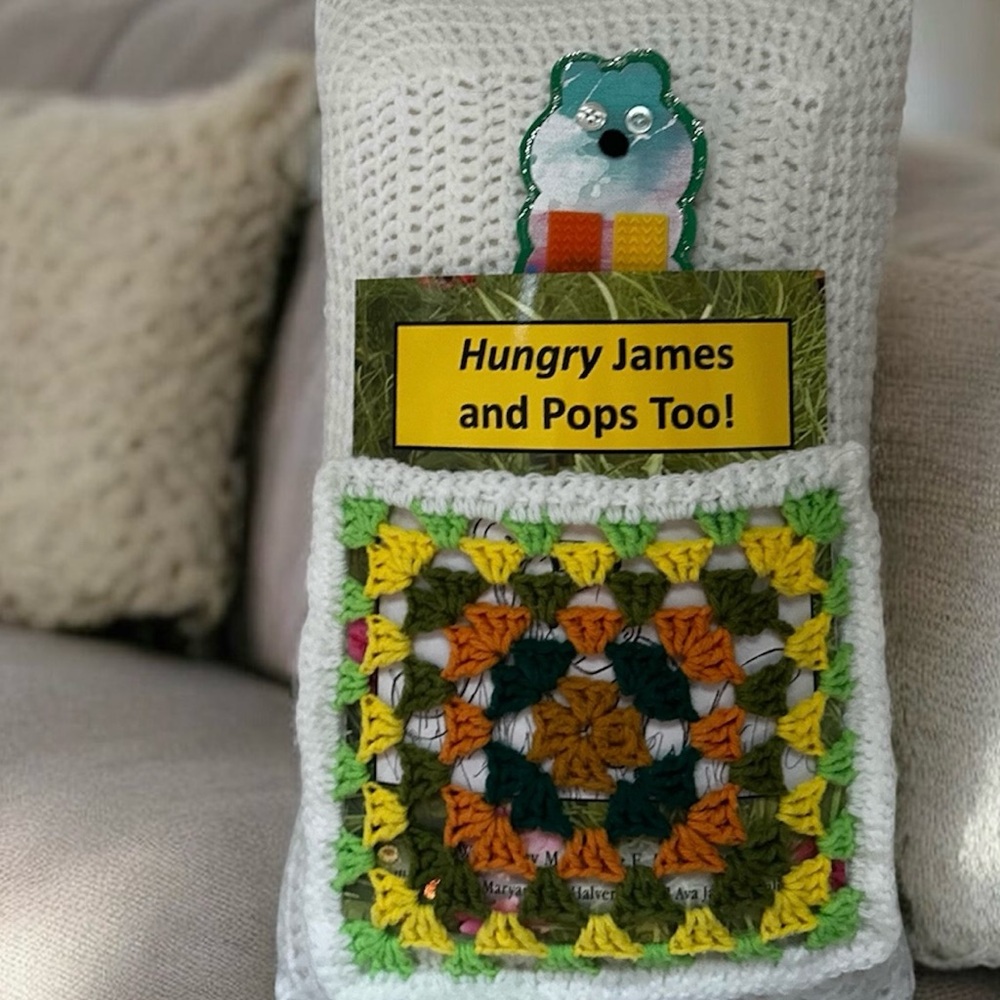Crochet Accent Pillow with Pocket